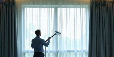 Commercial curtain steam cleaning service deception-bay hotels offices