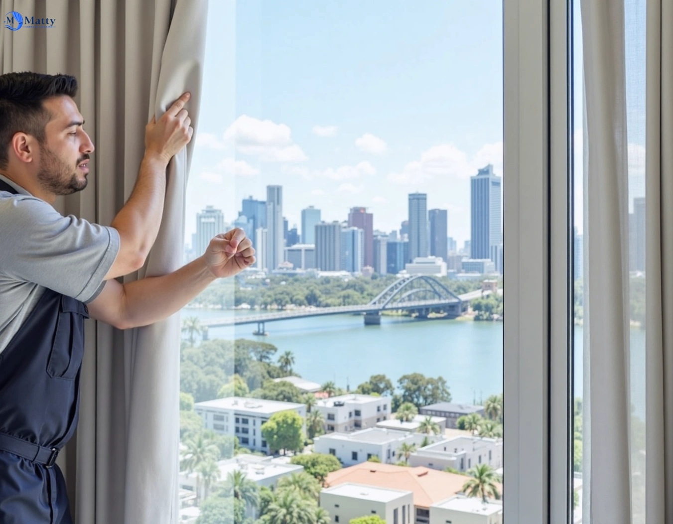 Professional curtain steam cleaning service deception-bay QLD by Matty Curtain Cleaning