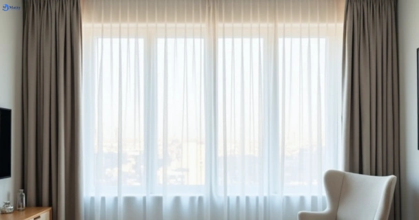 Freshly steam cleaned curtains in deception-bay QLD